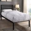 Bella fém ágykeret ajándék ágyráccsal, több méretben és színben-Fekete 90x200 cm-es-fekete