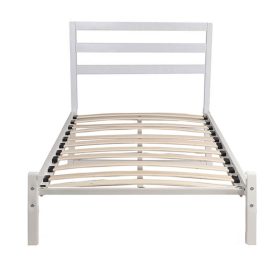  Bella fém ágykeret ajándék ágyráccsal, több méretben és színben-Fehér 90x200 cm-es-fehér