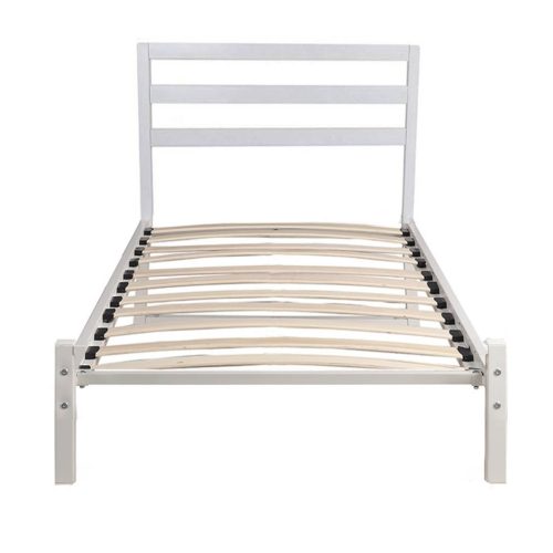 Bella fém ágykeret ajándék ágyráccsal, több méretben és színben-Fehér 90x200 cm-es-fehér