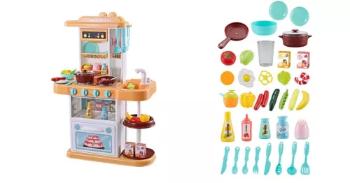 Játékkonyha, több típusban-bézs