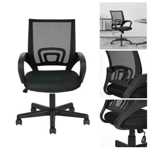 Karfás irodai forgószék több színben-fekete