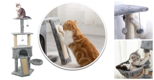 Macska mászóka-szürke