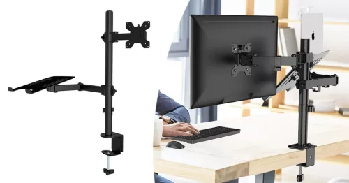 Asztali monitor és laptoptartó állvány