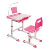 Állítható magasságú, többfunkciós, gyerek íróasztal-rózsaszín