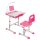 Állítható magasságú, többfunkciós, gyerek íróasztal-rózsaszín