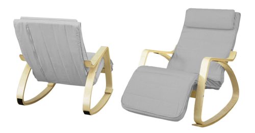 Hintaszék, állítható lábtartóval - Szürke