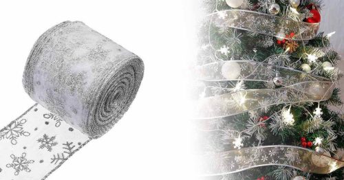 250 LED-es karácsonyi szalag, ezüst, 25 m