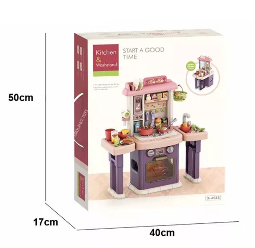 2 az 1-ben játékkonyha és fürdőszoba, 43 részes