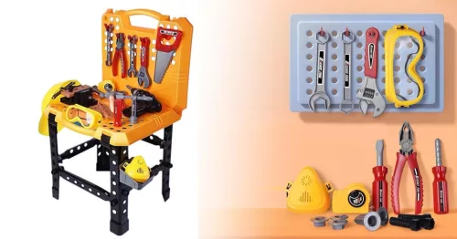 Játék szerszám asztal, 100 db-os