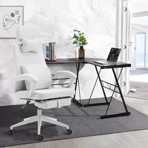 Fejtámlás irodai forgószék - több színben-fehér