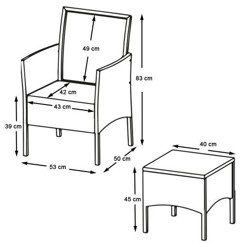 Polyrattan kerti bútor szett