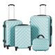 Utazóbőrönd szett kozmetikai táskával, több színben-mentazöld