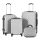 Utazóbőrönd szett kozmetikai táskával, több színben-szürke