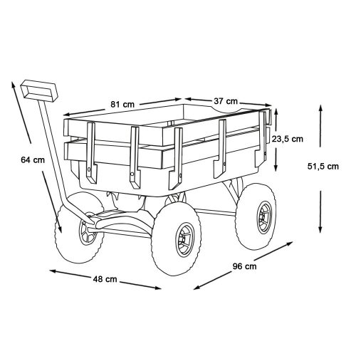 Fém, kerti kézikocsi 2 típusban-150 kg teherbírás