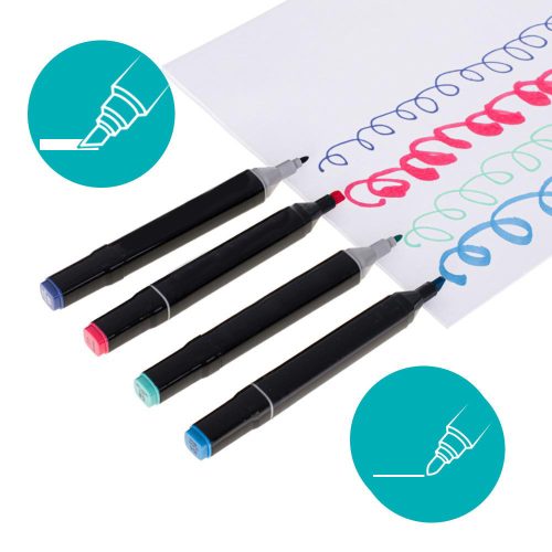 168 db-os kétvégű marker készlet ajándék kézitáskában