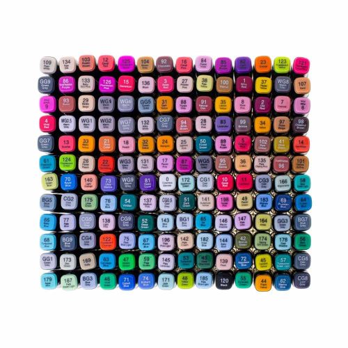 168 db-os kétvégű marker készlet ajándék kézitáskában