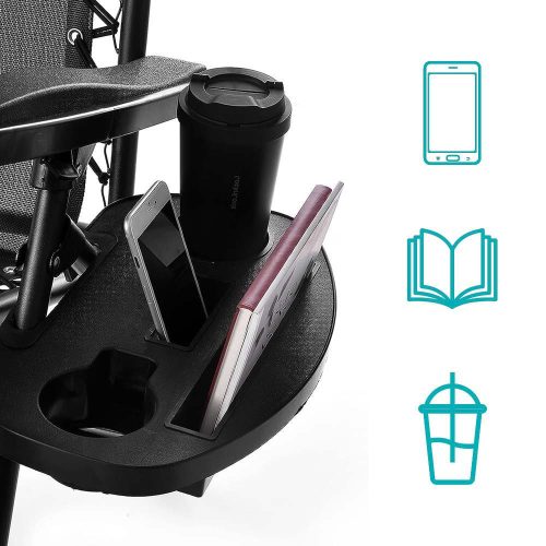 Zéró gravitáció szék napellenzővel és pohártartóval 2 db, több színben-fekete
