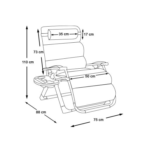 Párnázott zéró gravitáció szék, több színben-bézs