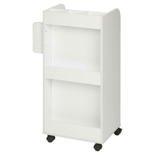 Gurulós tárolószekrény polcokkal, fiókokkal