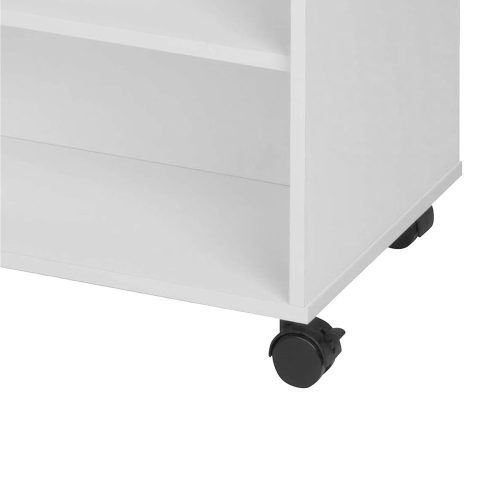 Gurulós tárolószekrény polcokkal, fiókokkal