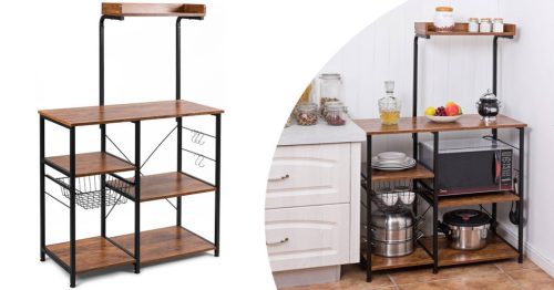 Tároló állvány kosárral