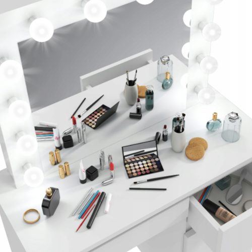 Barcelona fésülködő asztal, fehér