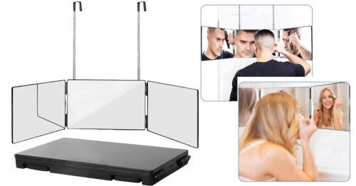 3 paneles tükör, teleszkópos felfüggesztéssel