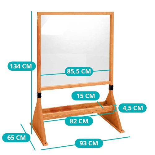 Kétoldalas, kül - és beltéri plexi rajztábla