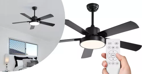 Mennyezeti ventilátor világítással és távirányítóval