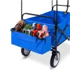 Összecsukható kocsi tetővel, húzható-tolható, sötétkék