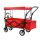 Összecsukható kocsi tetővel, húzható-tolható, piros