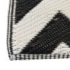 Kültéri szőnyeg, 2 oldalas, 180 x 120 cm,fekete-fehér