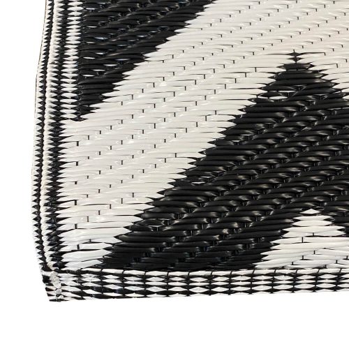 Kültéri szőnyeg, 2 oldalas, 180 x 120 cm,fekete-fehér