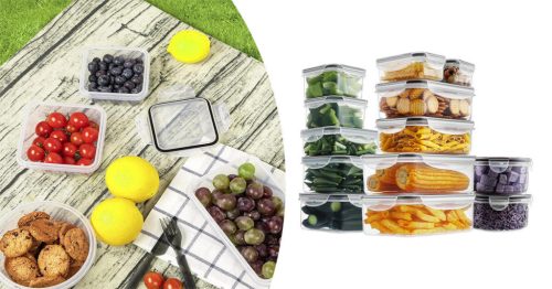 24 részes, műanyag frissentartó doboz készlet