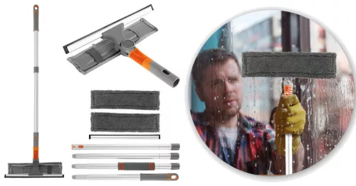 2 az 1-ben ablakmosó szett, hosszabbítható nyéllel