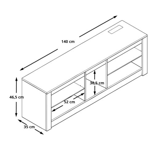 TV állvány LED díszvilágítással
