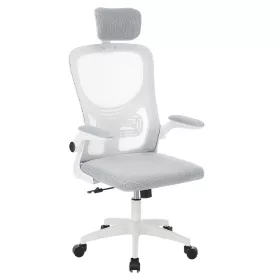   Ergonomikus irodai szék deréktámasszal, fejtámlával, szürke