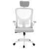 Ergonomikus irodai szék deréktámasszal, fejtámlával, szürke