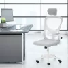 Ergonomikus irodai szék deréktámasszal, fejtámlával, szürke