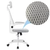 Ergonomikus irodai szék deréktámasszal, fejtámlával, szürke