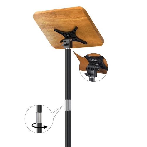 Állítható magasságú könyvtartó állvány, pulpitusra helyezhető