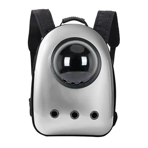 Kisállathordozó hátizsák, ezüst
