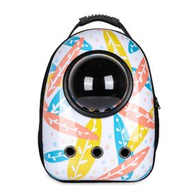 Kisállathordozó hátizsák, fehér faleveles