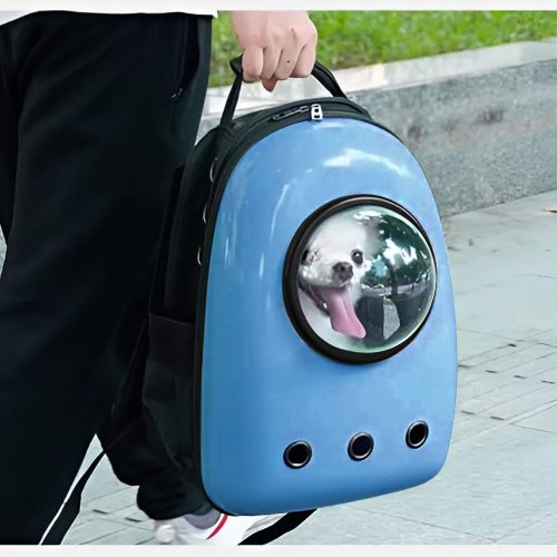 Kisállathordozó hátizsák, kék