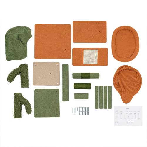 Macska mászóka, kaktusz