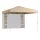 Pavilon hátfallal, zsebekkel 3x3x2,8 m, bézs