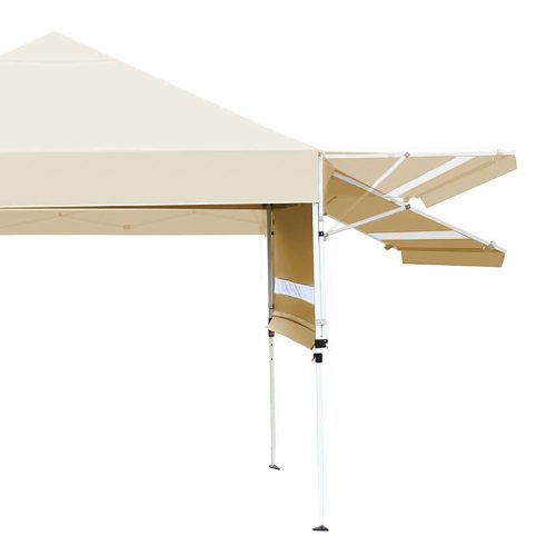 Pavilon árnyékolóval, félhátfallal, bézs