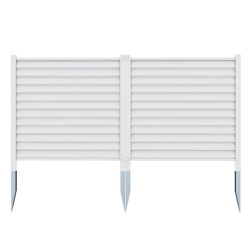 Leszúrható kerítéspanel, 122x122 cm, 2db, fehér