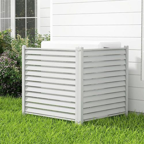 Leszúrható kerítéspanel, 122x122 cm, 2db, fehér