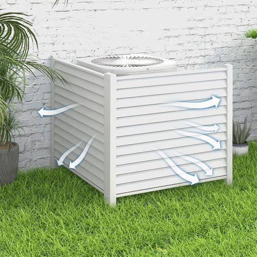 Leszúrható kerítéspanel, 122x122 cm, 2db, fehér